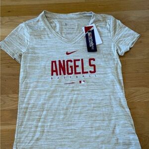 NWT Women's Nike Cream Los Angeles Angels City Connect Velocity  V-Neck XS